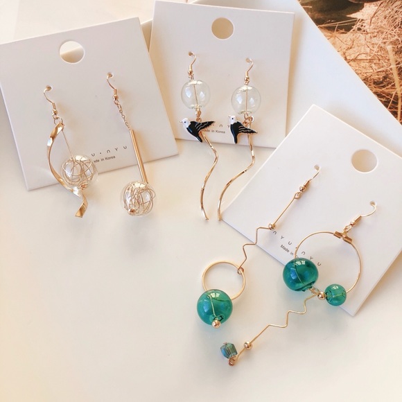 Big Blue Evil Eye Coin Drop Earrings - Picture 9 of 11